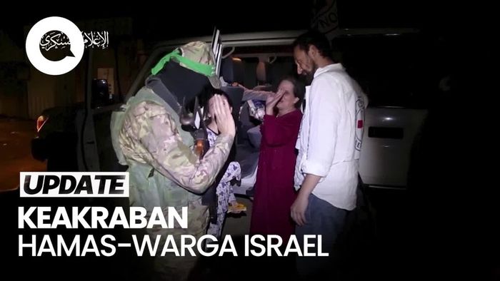 Saling Dadah Pejuang Hamas-Warga Israel di Momen Pelepasan Tahanan