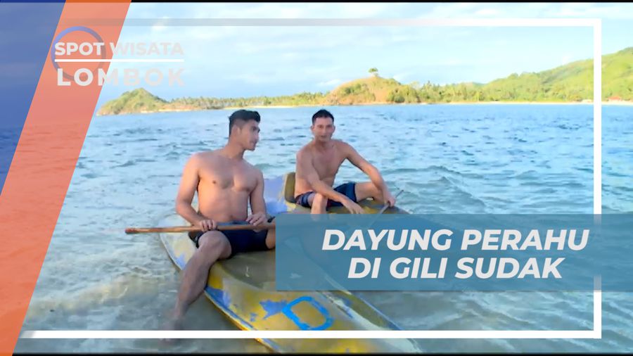 Serunya Habiskan Waktu Bermain Kano di Pantai GIli Sudak, Lombok