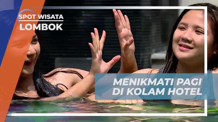 Berenang Merasakan Sensasi Dingin Air Kolam di Penginapan Lombok