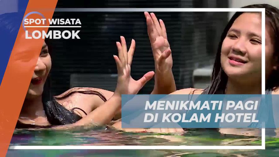 Berenang Merasakan Sensasi Dingin Air Kolam di Penginapan Lombok