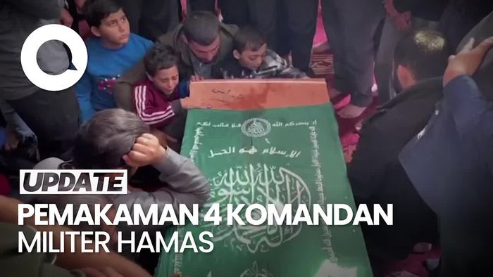 Momen Pemakaman 4 Komandan Hamas yang Tewas dalam Serangan Israel
