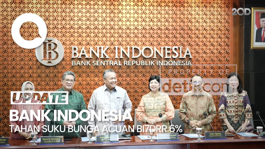 BI Tahan Suku Bunga Acuan BI7DRR 6 Persen di November 2023