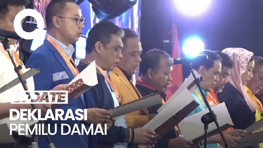 18 Partai Politik Bacakan Deklarasi Pemilu Damai 2024