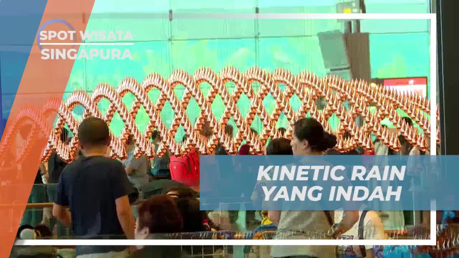 Melihat Keindahan Formasi Kinetic Rain di Changi Airport Singapura 