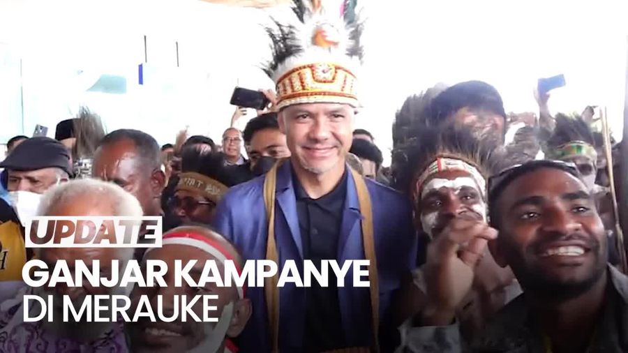 Kampanye Perdana di Merauke, Ganjar Disambut Tarian Suku Asmat