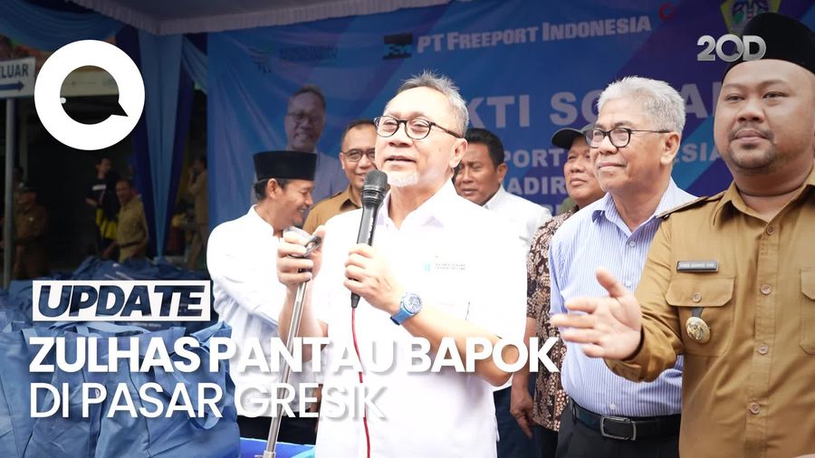 Zulhas Pantau Bapok di Pasar Gresik