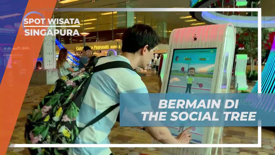 The Social Tree, Pohon Digital Keren di Changi Airport Singapura 
