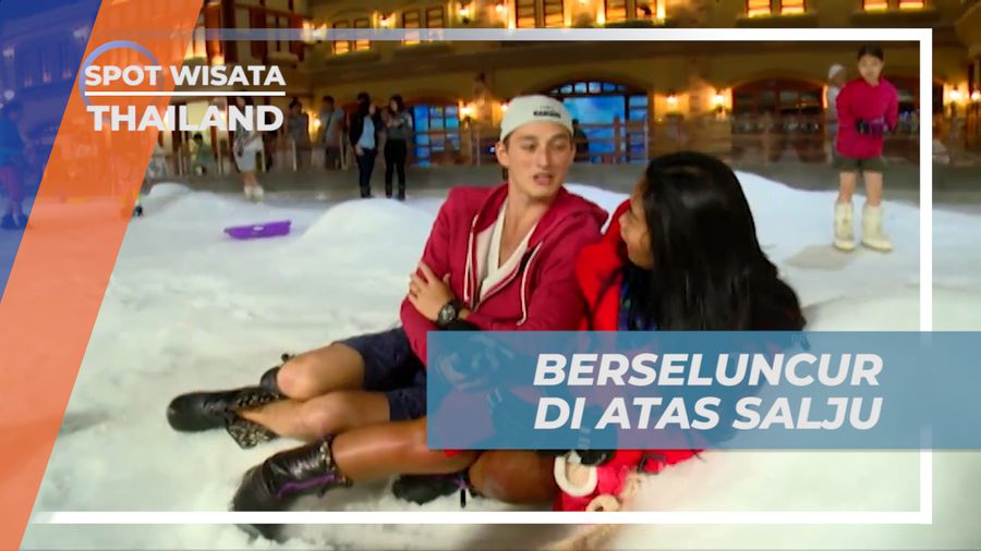 Seru-seruan Bermain Perosotan di Atas Salju, Thailand