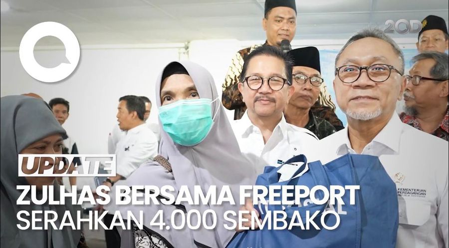 Zulhas Bersama Freeport Berikan 4.000 Sembako