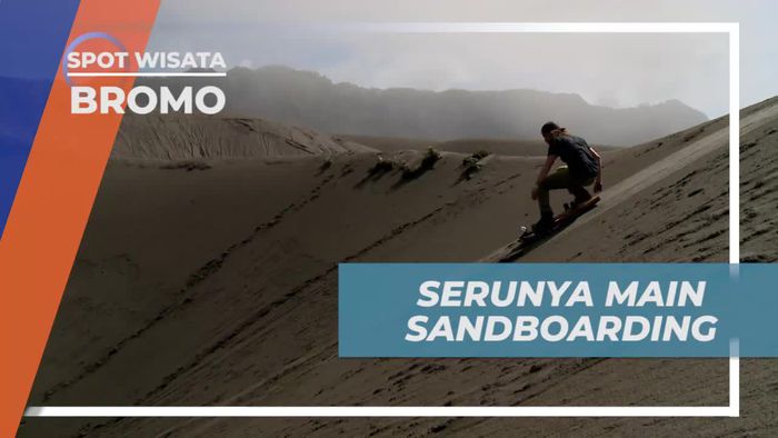 Asyik dan Menyenangkan, Momen Seru Bermain Sandboarding di Bromo