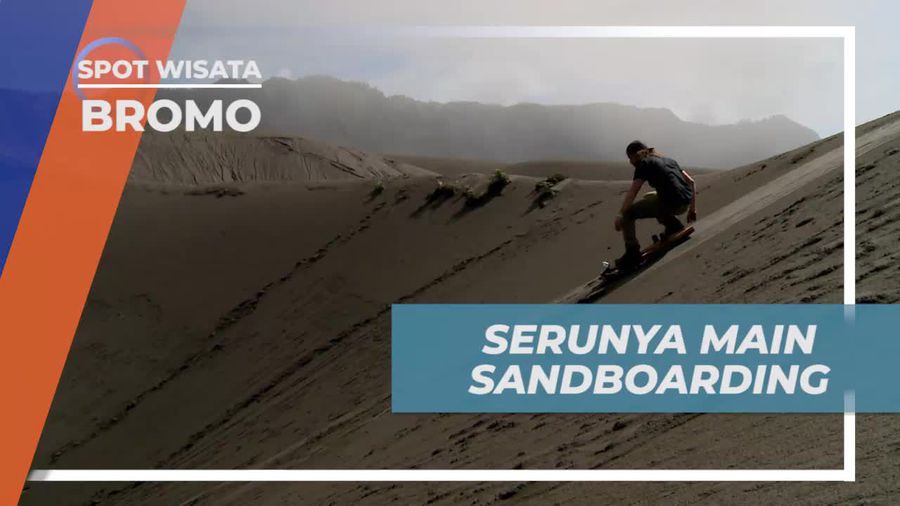 Asyik dan Menyenangkan, Momen Seru Bermain Sandboarding di Bromo