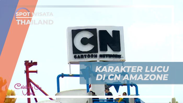 Karakter Kartun Lucu di Wahana Air CN Amazone, Thailand