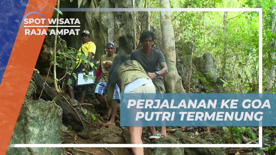Melintasi Jalur Terjal Menuju Goa Putri Termenung Raja Ampat 
