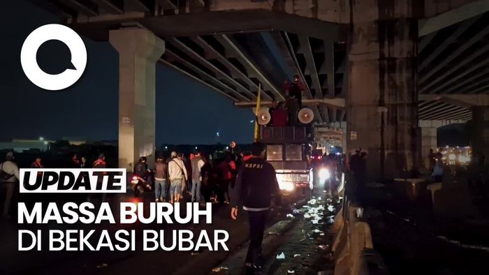 Aksi Mogok Nasional di Bekasi Selesai, Massa Buruh Bubarkan Diri