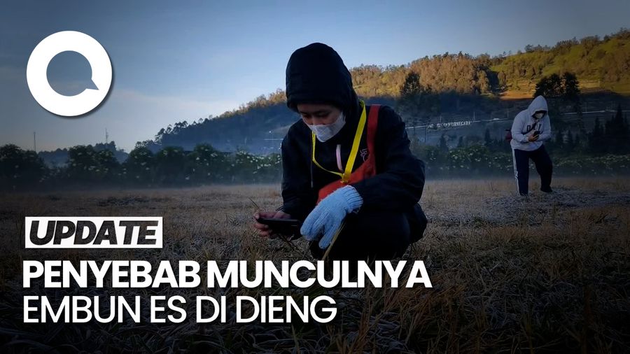 BMKG Bicara Kemunculan Embun Es di Dieng