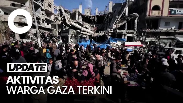Kala Warga Gaza Ramai-ramai Berbelanja di Tengah Reruntuhan
