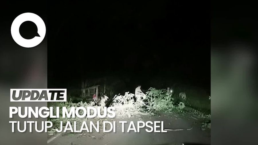 Viral! Pungli Modus Tutup Jalan Pakai Pohon di Tapsel, 3 Pria Ditangkap