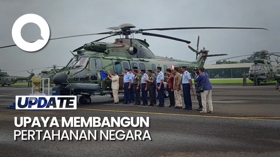 Prabowo Serahkan 8 Helikopter Angkut Berat H225M ke TNI AU