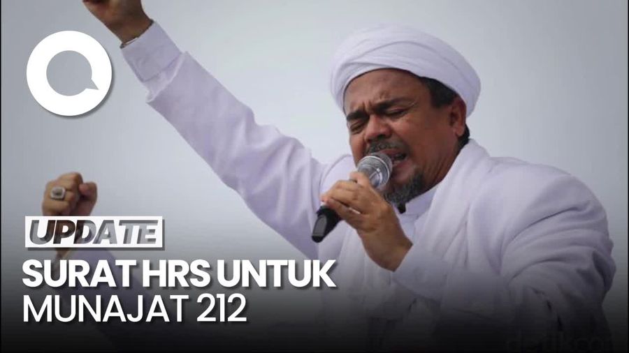Surat Habib Rizieq untuk Massa Munajat 212, Ungkap Alasan Tak Hadir