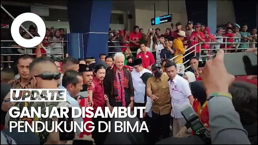 Teriakan Presiden Menggema Sambut Kedatangan Ganjar di Bima