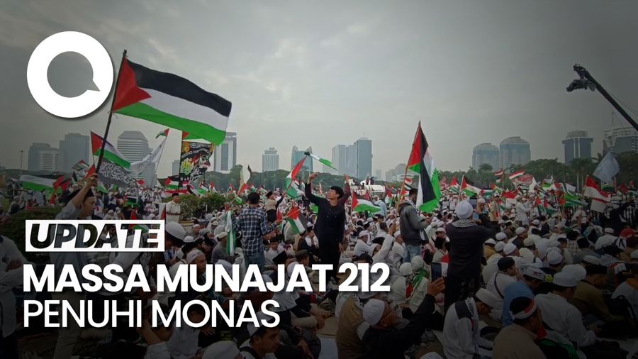 Penampakan Kawasan Monas Dipenuhi Massa Aksi Munajat 212