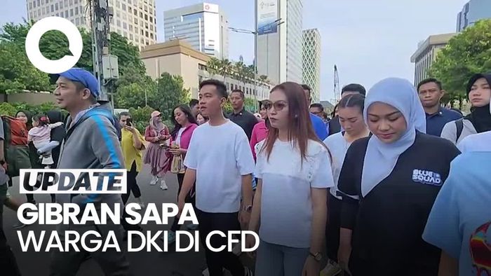 Momen Gibran Diserbu Warga saat CFD di Jakarta