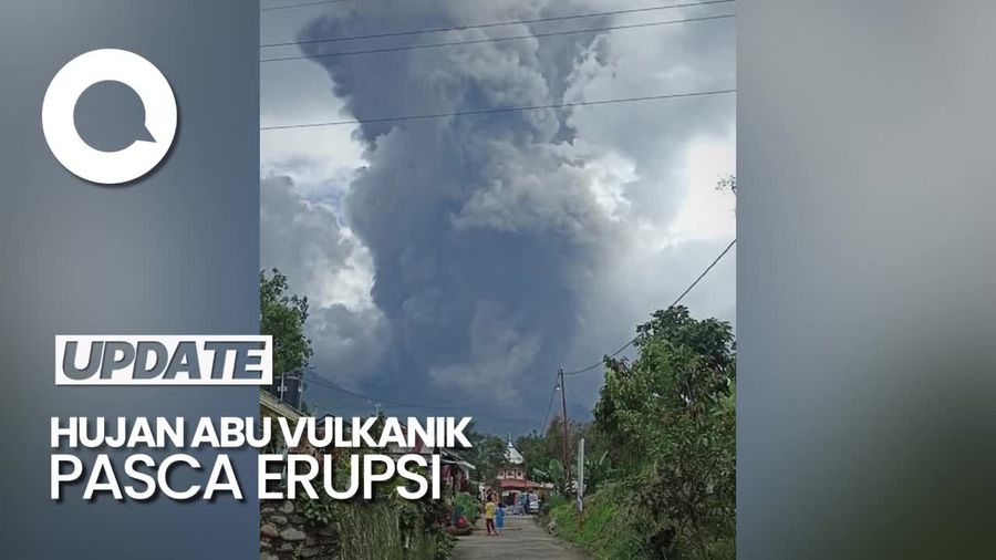 3 Wilayah di Sumbar Diguyur Hujan Abu Vulkanik Erupsi Gunung Marapi
