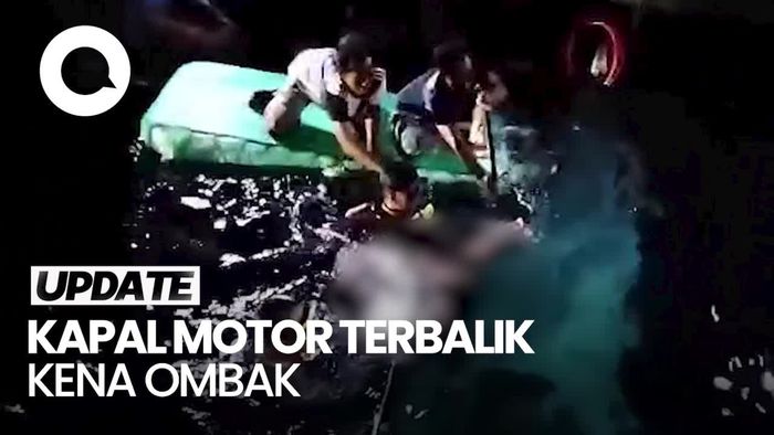 KM Resky Terbalik-Tenggelam Dihantam Ombak di Pangkep, 5 Orang Tewas