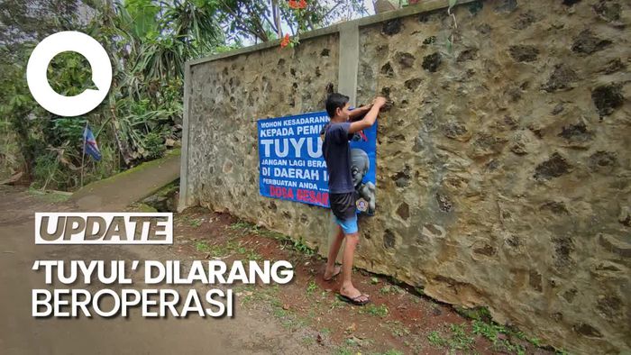 Ramai-ramai Warga di Ciamis Pasang Spanduk Bernarasi Tuyul Dilarang Beroperasi