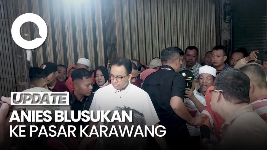Blusukan ke Pasar Karawang, Anies Terima Keluhan soal Harga Bahan Pokok