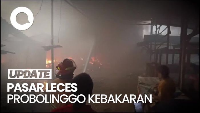 Pasar Leces Probolinggo Kebakaran, Pedagang Panik Evakuasi Dagangan