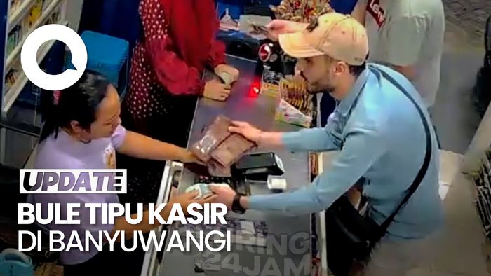 Viral 2 Bule Tipu Kasir Minimarket di Banyuwangi Pakai Trik Sulap