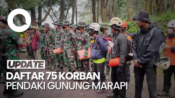 Data Terkini Korban Tewas-Dalam Pencarian Erupsi Gunung Marapi