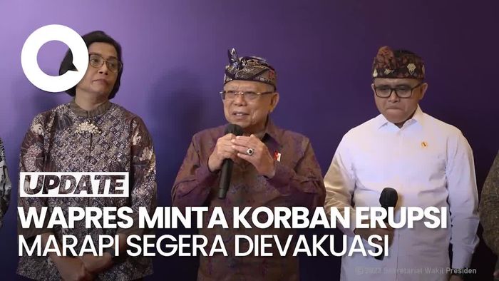 Wapres Maruf Minta Korban Erupsi Gunung Marapi Segera Dievakuasi
