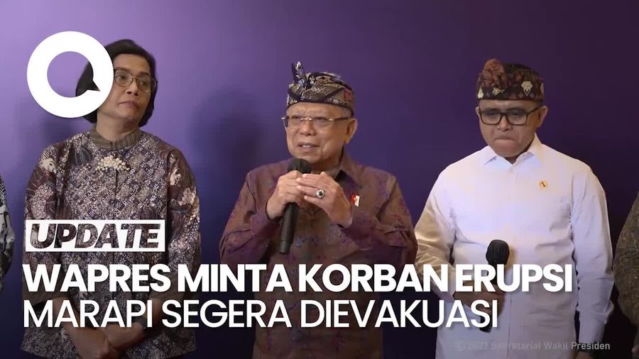 Wapres Maruf Minta Korban Erupsi Gunung Marapi Segera Dievakuasi