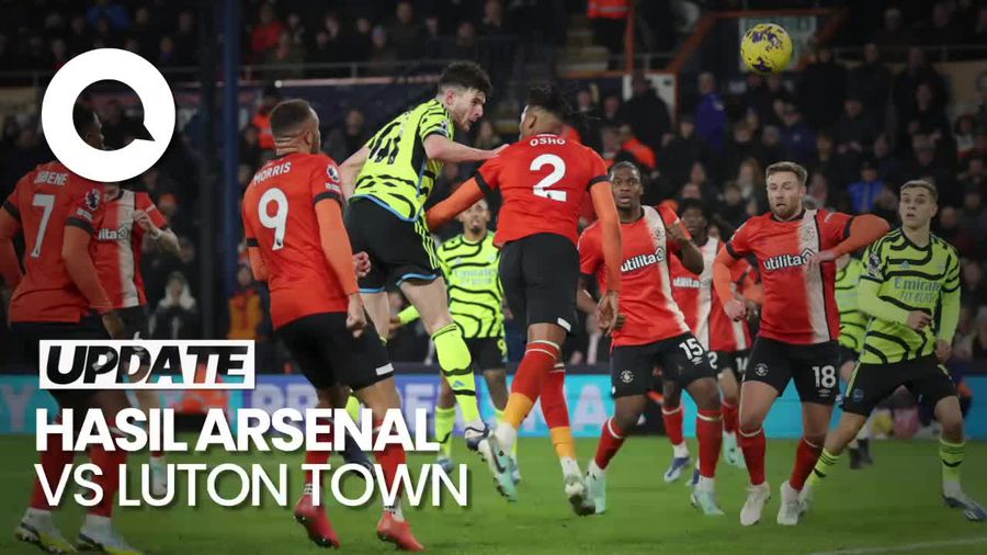  Liga Inggris: Arsenal Menang 4-3 atas Luton Town