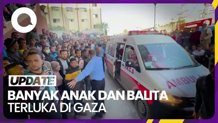 Anak-anak dan Balita yang Terluka Penuhi RS Nasser Gaza