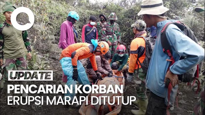 75 Korban Erupsi Marapi Ditemukan, Pencarian dan Evakuasi Ditutup