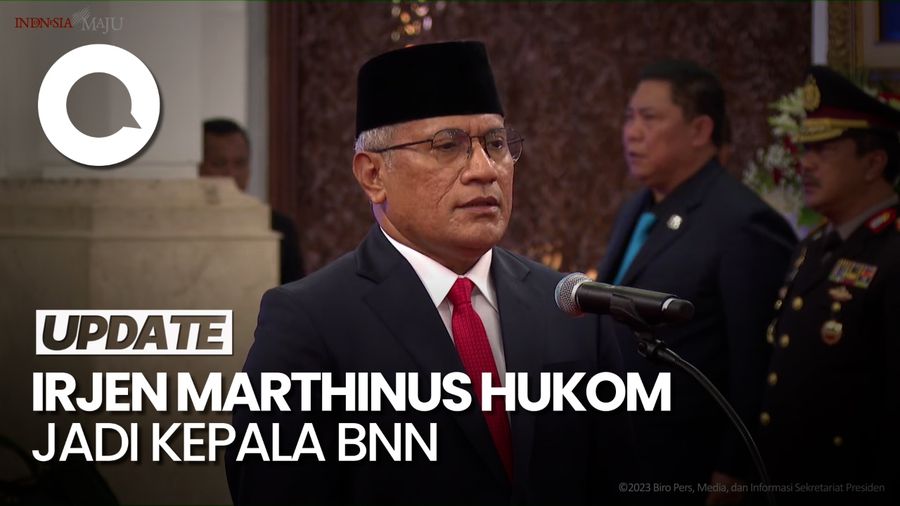 Jokowi Lantik Irjen Marthinus Hukom Jadi Kepala BNN