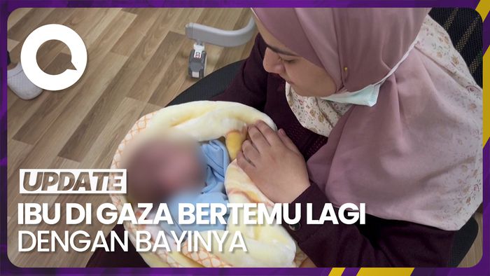 Momen Pertemuan Ibu di Gaza yang Terpisah dengan Bayi Kembarnya