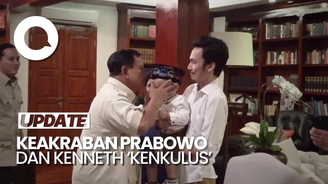 Momen Prabowo Cium Kening Bocah Viral Kenneth 'Kenkulus'