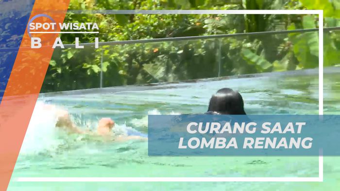 Seru-seruan Adu Cepat Berenang di Infinity Pool, Bali