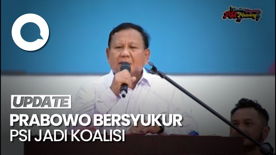 Prabowo Merasa Untung Berkoalisi dengan PSI: Kalau Tidak, Gawat 