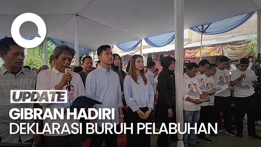 Gibran Hadiri Deklarasi Dukungan Buruh Pelabuhan di Cilincing