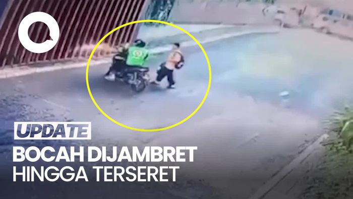 Detik-detik HP Bocah Dijambret Ojol hingga Terseret Motor