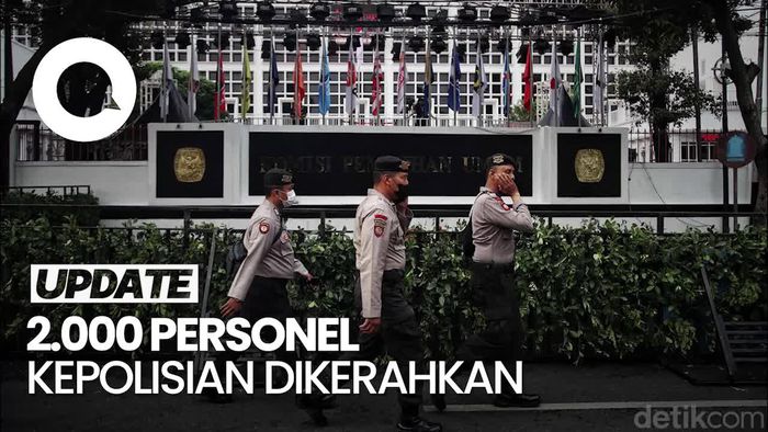 Polri Terjunkan 2.000 Personel untuk Amankan Debat Capres di KPU