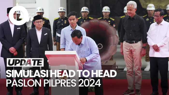 Simulasi Head to Head Paslon Pilpres: Prabowo-Gibran Ungguli Paslon Lain