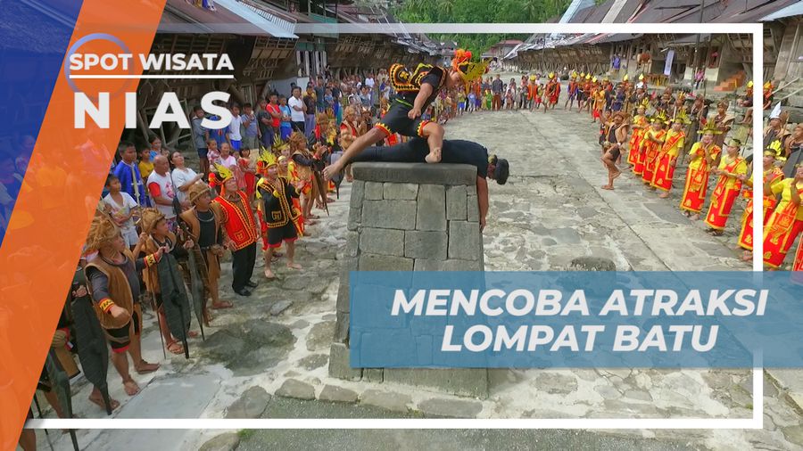 Seru dan Bikin Deg-degan Mengikuti Atraksi Lompat Batu Khas Pulau Nias