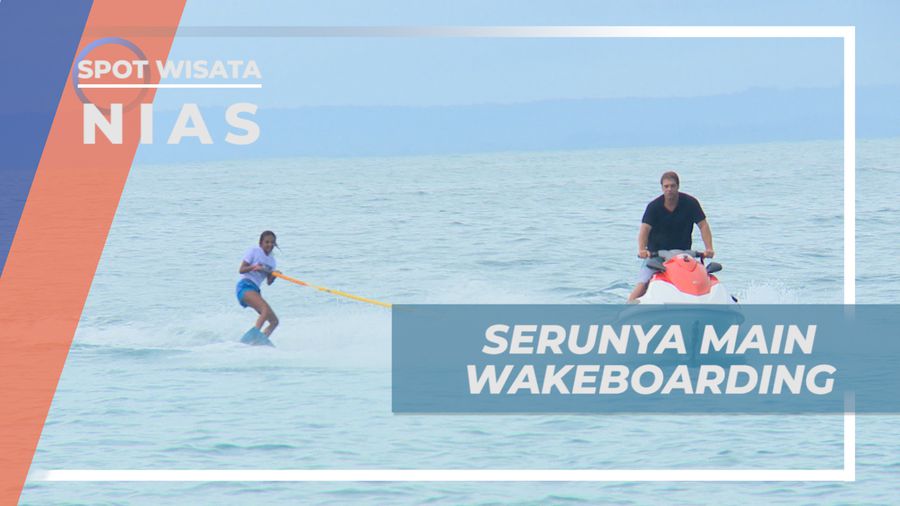 Jatuh Bangun Mencoba Keseruan Bermain Wakeboarding di Pulau Asu, Nias
