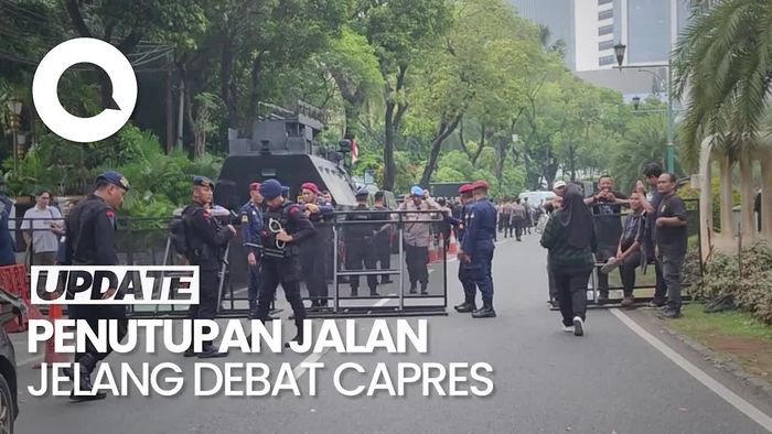 Jelang Debat Capres, Jalan di Depan KPU Ditutup Siang Ini